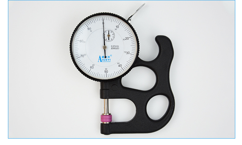 厂家直销爱测易指针百分表厚度规纸张薄膜手提式高精度厚度测量仪