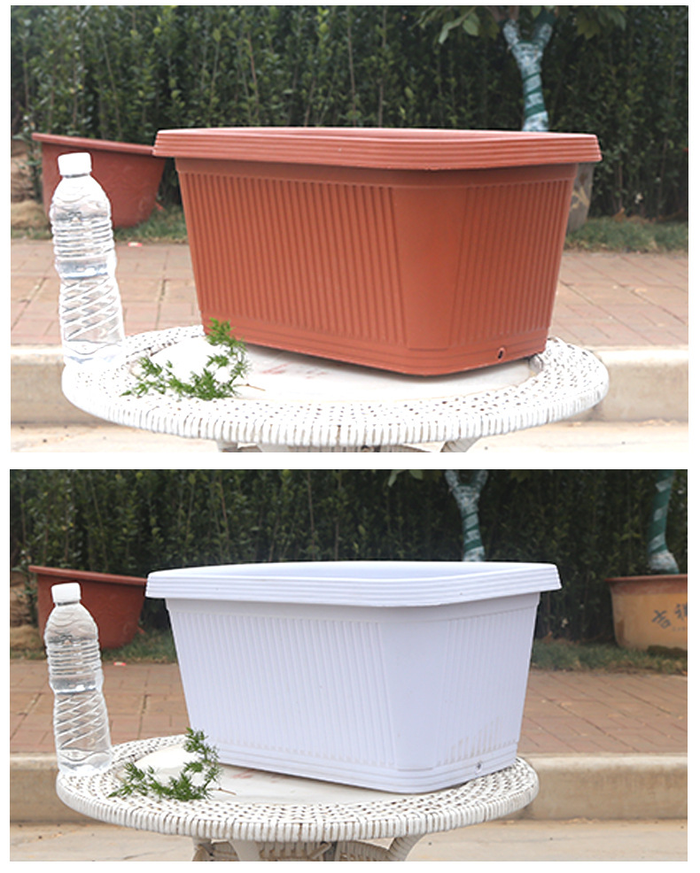 长方形花盆塑料种菜盆蔬菜种植盆阳台种菜盆蔬菜基地专用盆咏绿